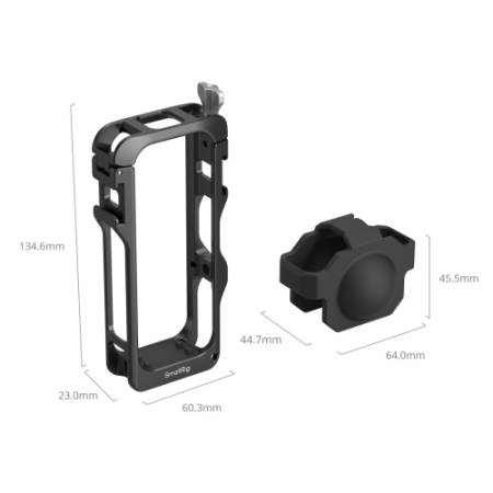 SmallRig 5939 - profesjonalna, metalowa klatka do Insta360 X4 Air - wymiary